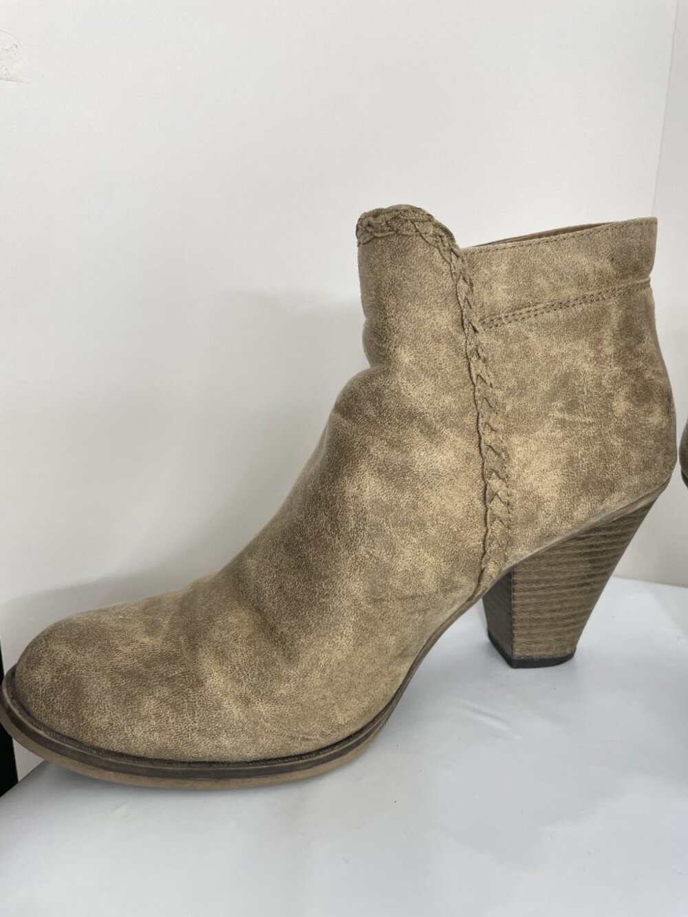 Maurices Faux Leather Brown Western High Heel Cowgirl Ankle Boots Women's 10 - Picture 7 of 12